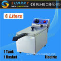 Counter-top double chip fryer 1 Tank 1 basket with mini fryer basket and heating element (SY-TF16 SUNRRY)